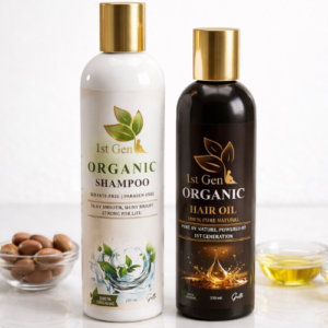 1st Gen Organic Hair Treatment Kit – Shampoo & Oil Combo
